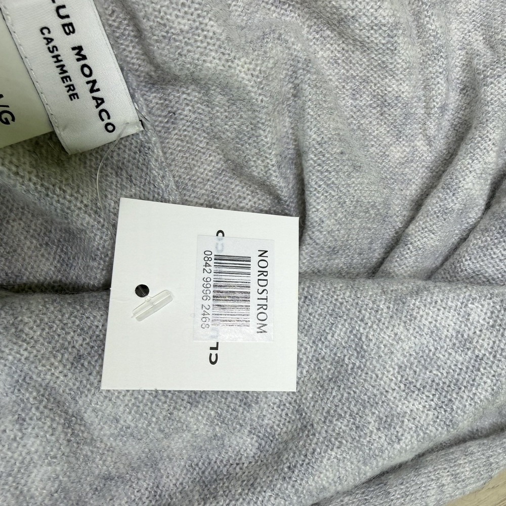 NWT Club Monaco Women's Cristina Cashmere Open-Front Cardigan Sweater Gray M/L - Picture 9 of 13